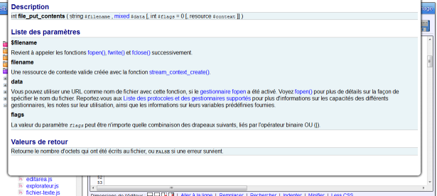 Documentation intégrée