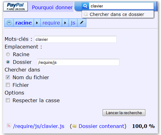 Recherche rapide